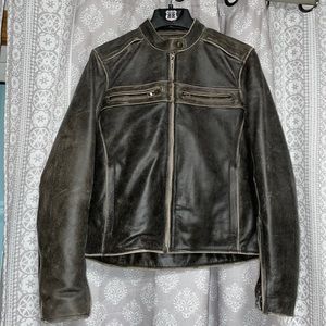Ladies Leather Motorcycle Jacket
